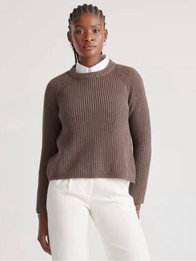 Quince 100% Organic Cotton Fisherman Crew Sweater